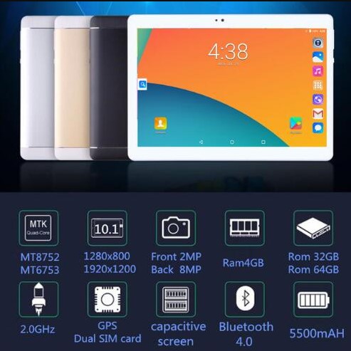 4G Phone Tablet PC Android 6.0 MTK MT8783